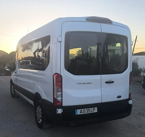 Ford Transit de 9 lugares, vista traseira